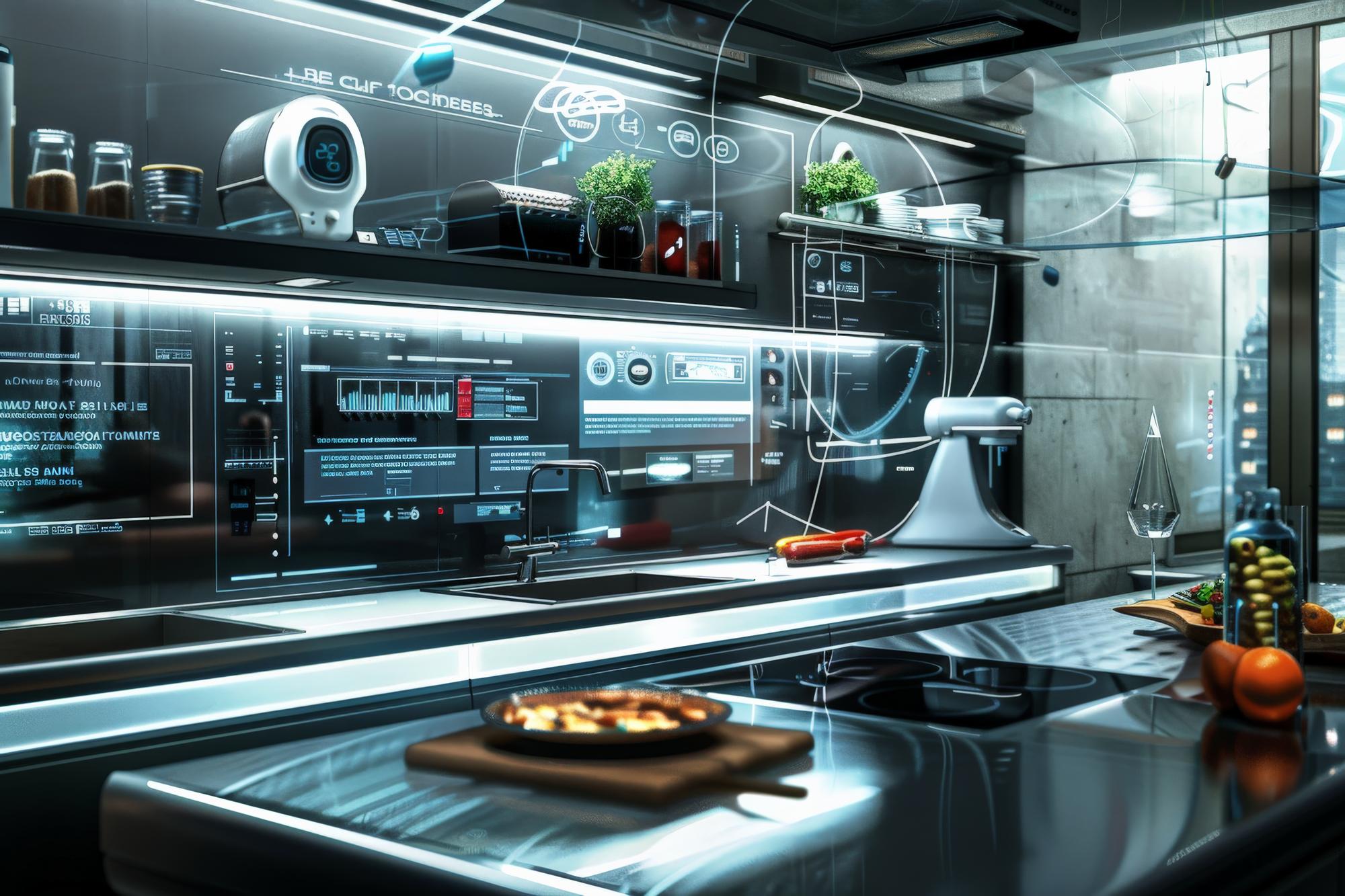 Interno studio cucina high-tech